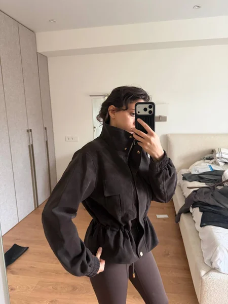 Куртка из искусственной замши Zara S