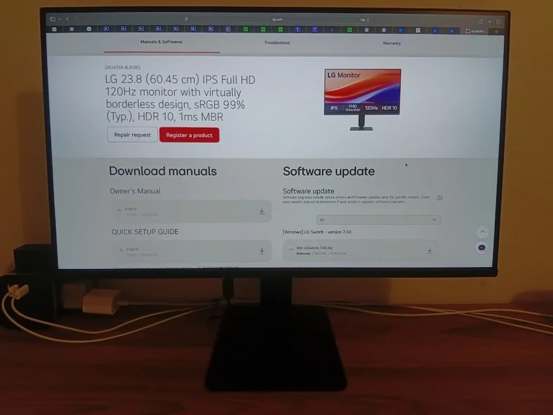 Монитор LG 24 дюйма IPS 120Гц