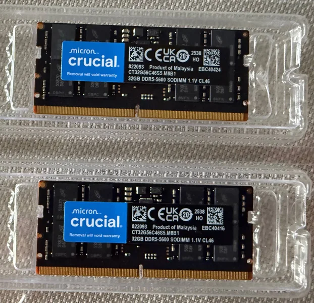 Оперативная память для ноутбука DDR5 5600 2*32 Gb.