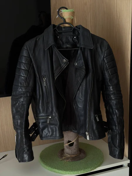 Кожаная куртка Mango genuine leather collection
