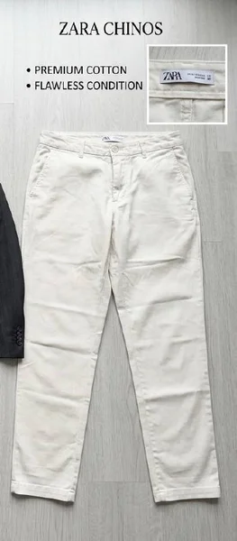 Белые брюки чиносы Zara (Размер EUR 40) — как новые