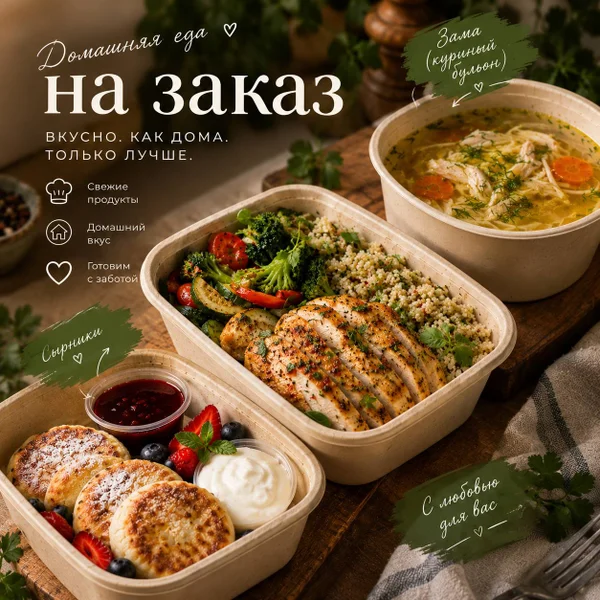 Повар-кондитер домашней кухни на заказ