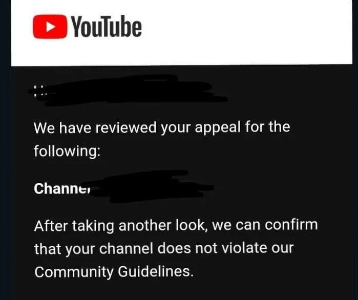 Youtube Unban/Video Removal