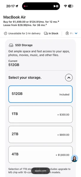 MacBook Air 1TB