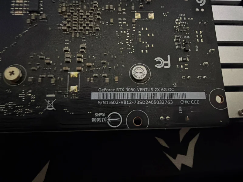 Видеокарта MSI GeForce RTX 3050 VENTUS 2X 6G OC