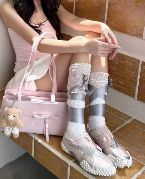 Балетки пуанты на завязках Puma