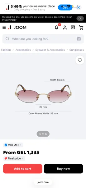 Солнцезащитные очки Miu Miu