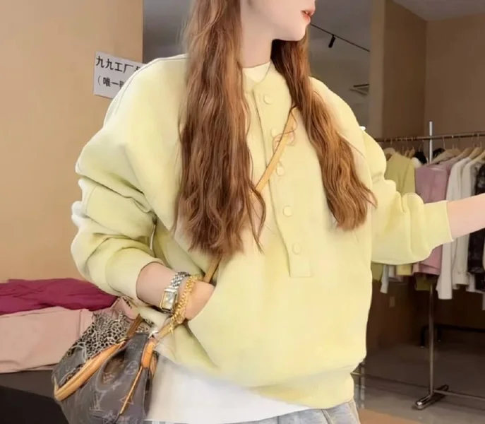 Свитшот хенли butter yellow