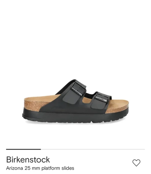 Шлепки Birkenstock черные на платформе 38 размер