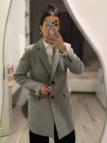 1️⃣Шерстяное пальто ZARA. M/L.