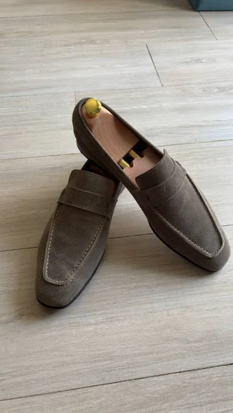 Мужские туфли лоферы Santoni 43 размер