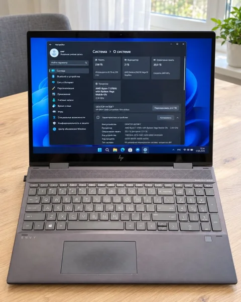Ноутбук-трансформер HP ENVY x360 Ryzen 7 20GB 256GB