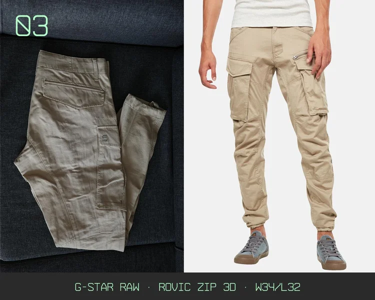 Штаны G-Star RAW Rovic Zip 3D W34/L32