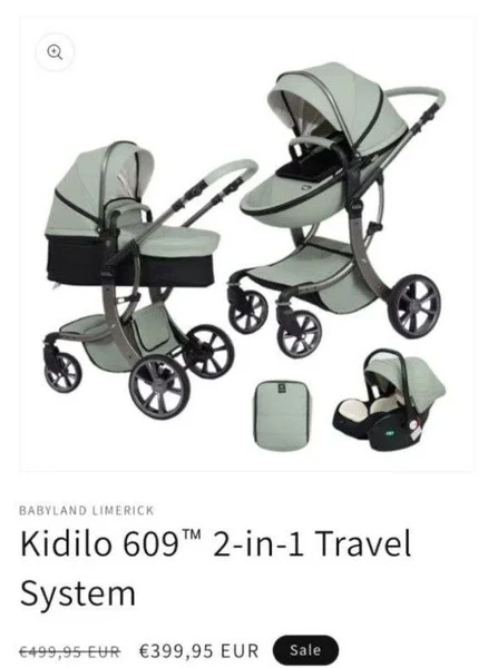 Детская коляска Kidilo 609 2-in-1 Travel System