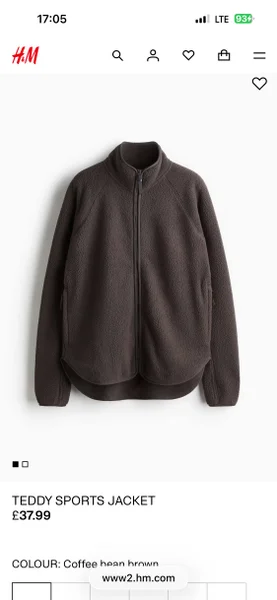 Флисовая кофта H&M Move XS/S