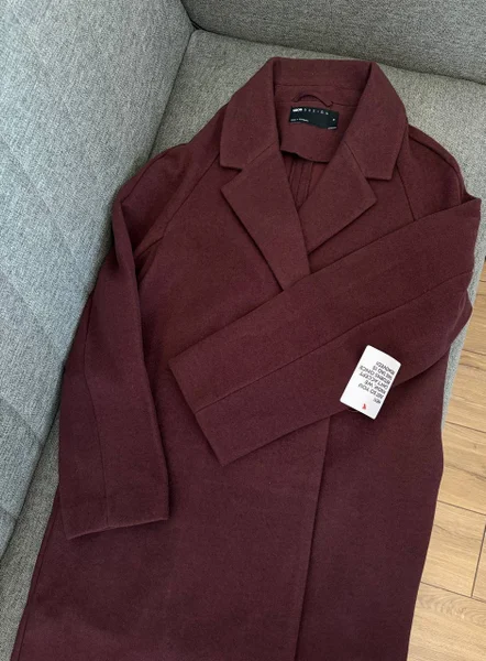 ASOS DESIGN пальто в бордовом оттенке