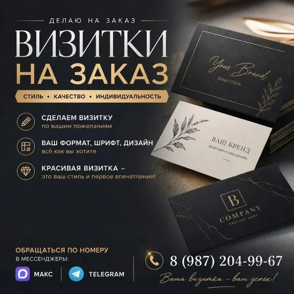 Разработка дизайна визиток и баннеров
