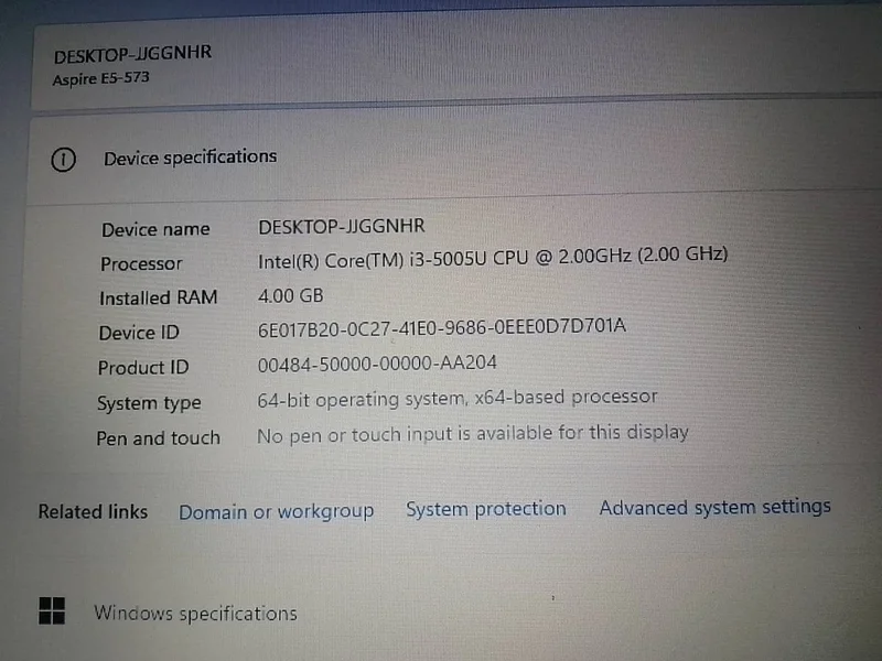 Ноутбук Acer Aspire E5-573