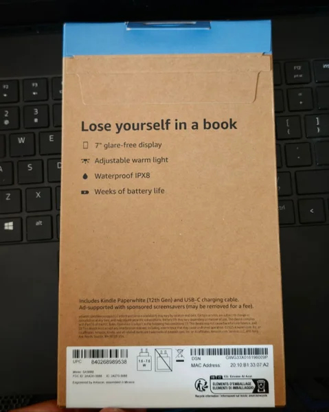 Электронная книга Kindle Paperwhite 12th Gen