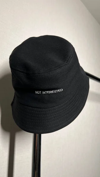 Чёрная панама «NOT INTERESTED»