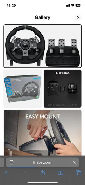 Игровой руль Logitech G920 с педалями и КПП