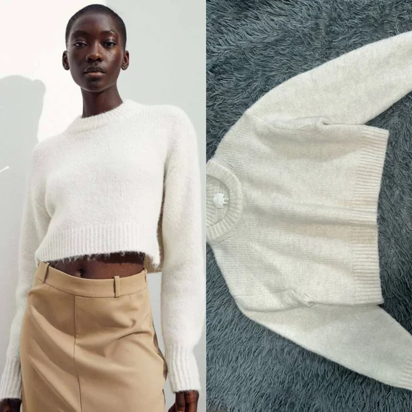 Укороченный джемпер H&M оверсайз M