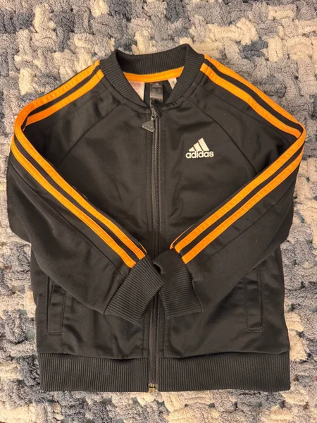 Олимпийка Adidas чёрно-оранжевая
