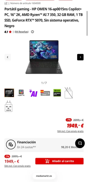 Игровой ноутбук HP OMEN 16