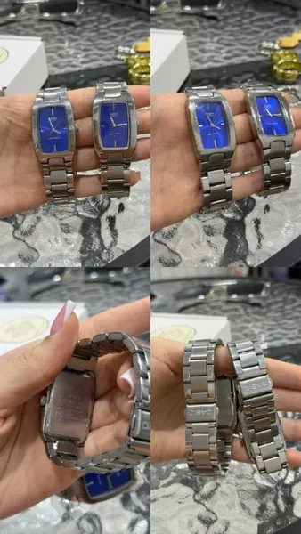 Часы Casio Quartz с синим циферблатом