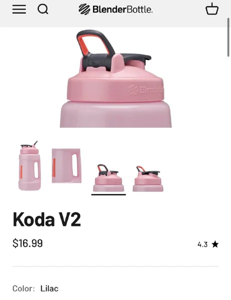 Спортивная бутылка для воды BlenderBottle Koda 2.2л