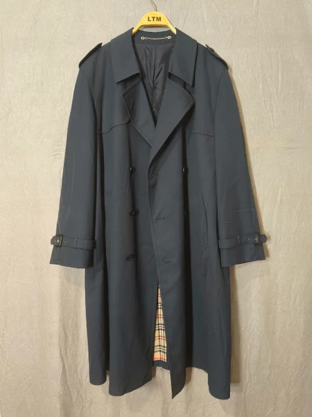 Мужской винтажный тренч Valmeline ФРГ, синий, L-XL