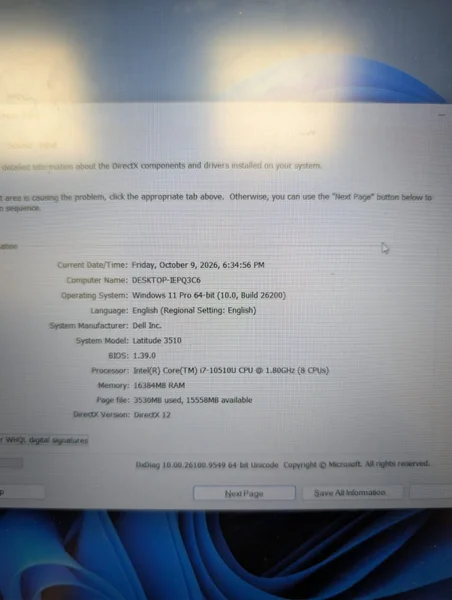 Ноутбук Dell Core i7 10-го поколения 16/256 ГБ
