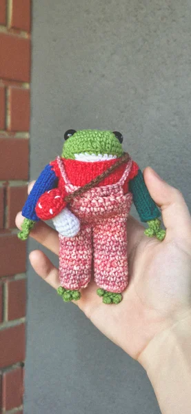 Вязаная игрушка Лягушка — teddy, mitten, wool
