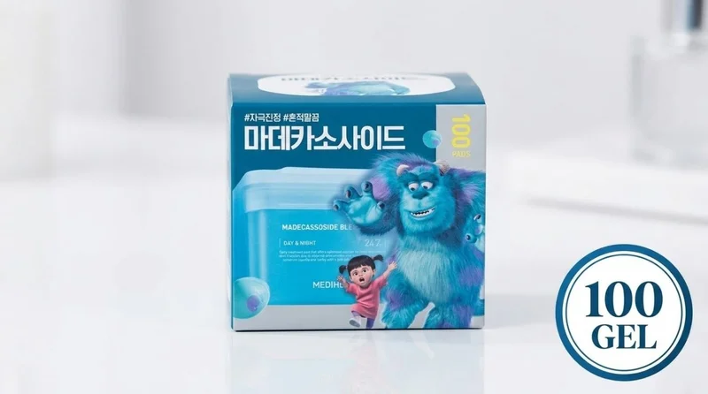Тонер-пэды Mediheal Madecassoside Blemish Pad Monsters Inc — packet, Band Aid, pencil sharpener