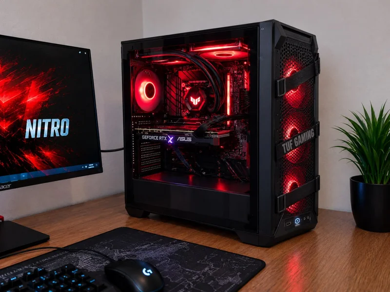 Игровой компьютер Asus TUF / Intel i5-12400F / RTX 3060 12GB / 32GB RAM / 1TB SSD — home theater, television