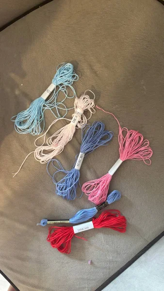 Нитки мулине новые (набор) — handkerchief, knot, swab