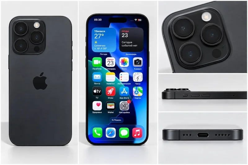 iPhone 16 Pro 128GB Black — hand-held computer, cellular telephone, remote control