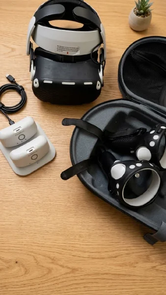 VR-гарнитура Meta Oculus Quest 2 256 ГБ с аксессуарами — joystick, cassette player, vacuum