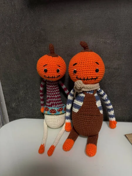 Вязаные тыквы ручной работы — teddy