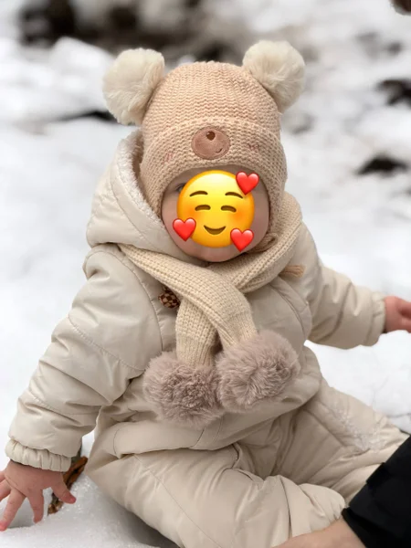 Зимний комбинезон Zara 12-18 месяцев с шапкой и шарфом — nipple, bath towel, diaper