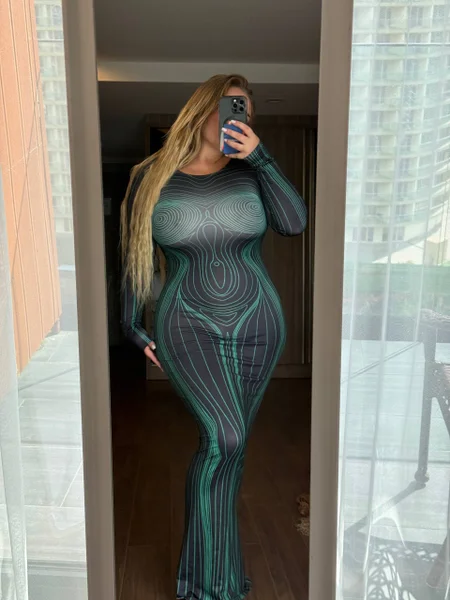 Коричневое платье с манжетами размер M — gown, maillot