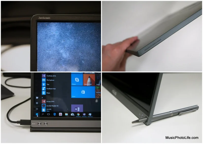 Портативный монитор ASUS ZenScreen MB16AC 15.6" — notebook, screen, monitor