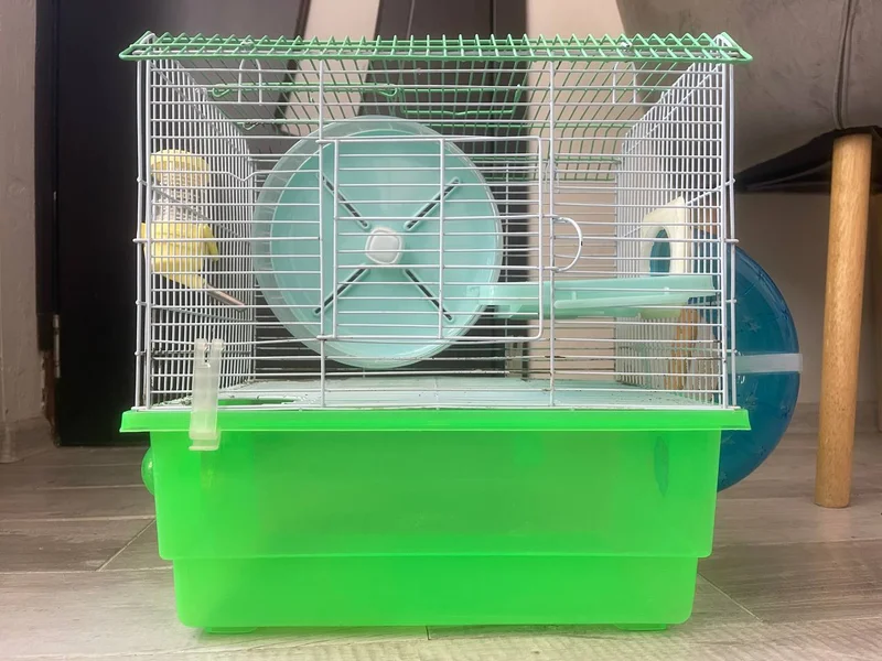 Клетка для хомяка с поилкой, трубой и колесом — electric fan