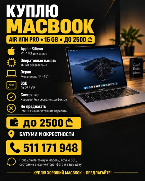 MacBook Apple Silicon (M1/M2 или новее) — web site
