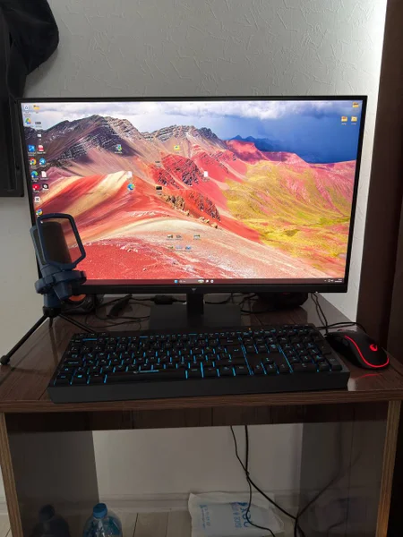 Игровой ПК в сборе с монитором 27" — desktop computer, monitor