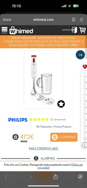 Погружной блендер Philips HR1626/00 — espresso maker, coffeepot, water jug
