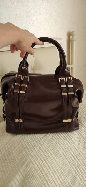 Сумочка из натуральной кожи пыльная роза — backpack, mailbag