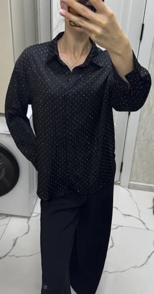 Рубашка в стразах — suit, cardigan