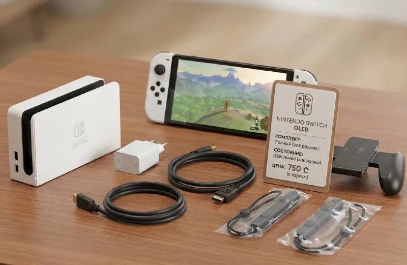 Nintendo Switch OLED — stethoscope, iPod