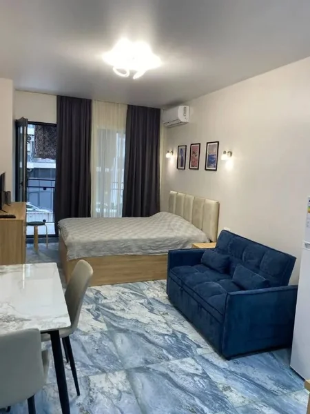 Квартира-студия, 30 кв.м, 2 этаж — studio couch, four-poster, window shade
